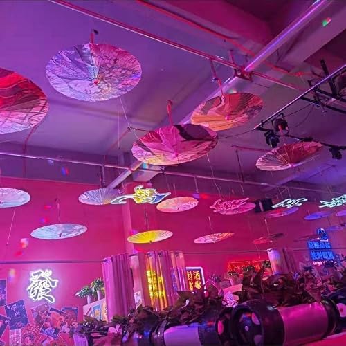 Vocttaiy Parasol Chinese Style Classical Oil Paper Umbrella Rainproof Umbrella, Parasol Pendent Floral Mulitcolor Paper and Bamboo Painted Paper Parasol (C), One Size - Thumbnail 5