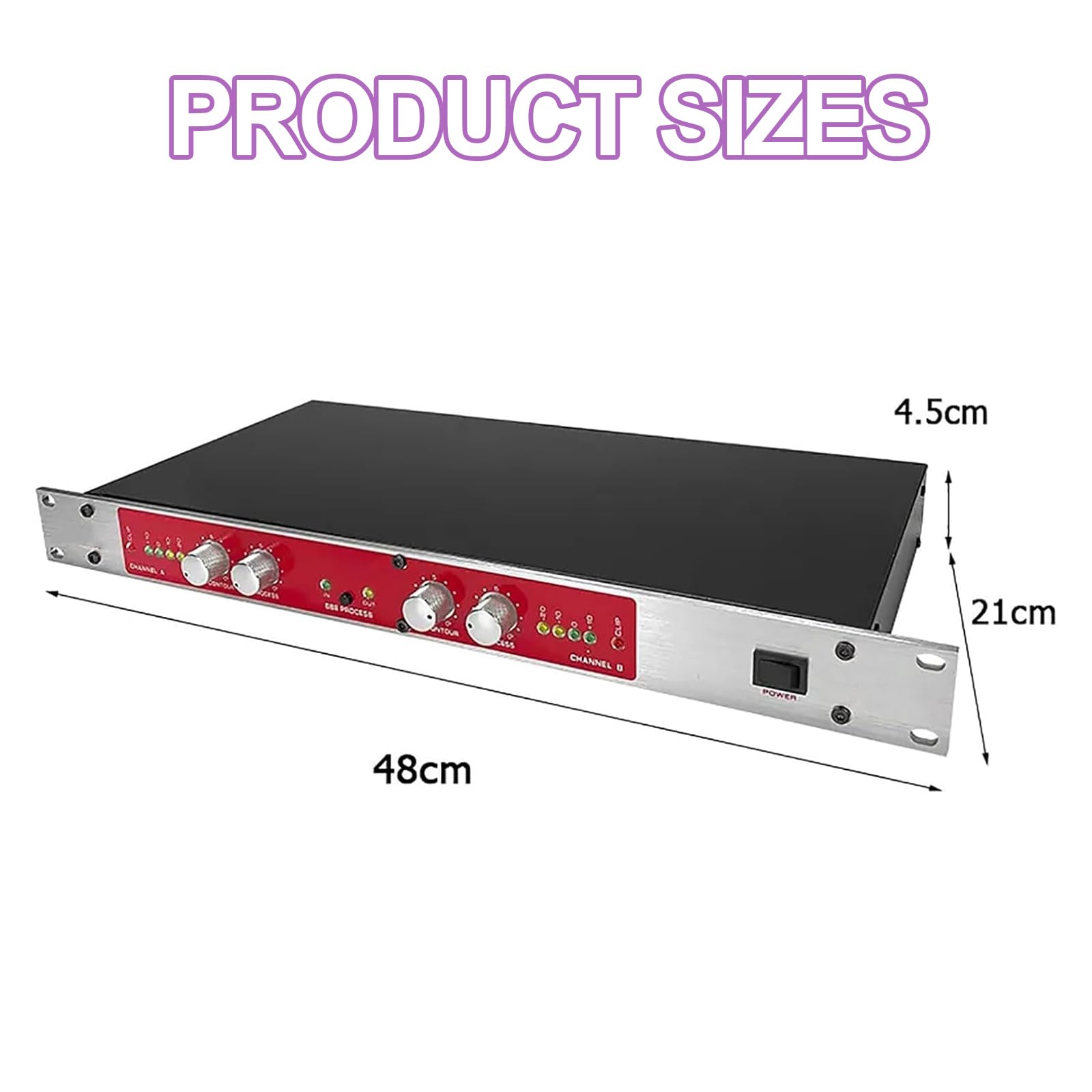 882I Mejorador de Audio Profesional, Procesador de Audio Profesional, Excitador y Optimizador de Sonido, con Ajuste de Frecuencia de Agudos/Graves, para Karaoke en Casa, Escenario, Transmisión en