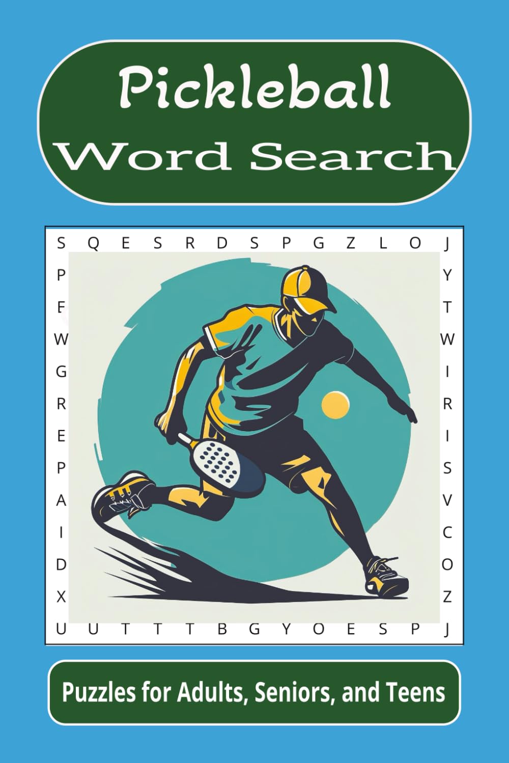 Pickleball Word Search: Word searches with easy to read print about pickleball, sports, games, and more