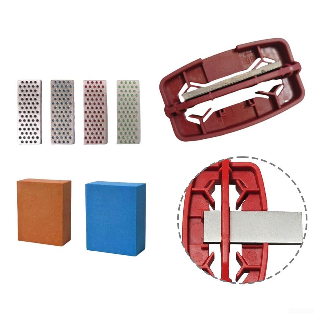 Honseadek Kit de sintonizador de borde lateral de esquí | Herramienta para afilar bordes de snowboard, guía ajustable para lima de bordes de esquí