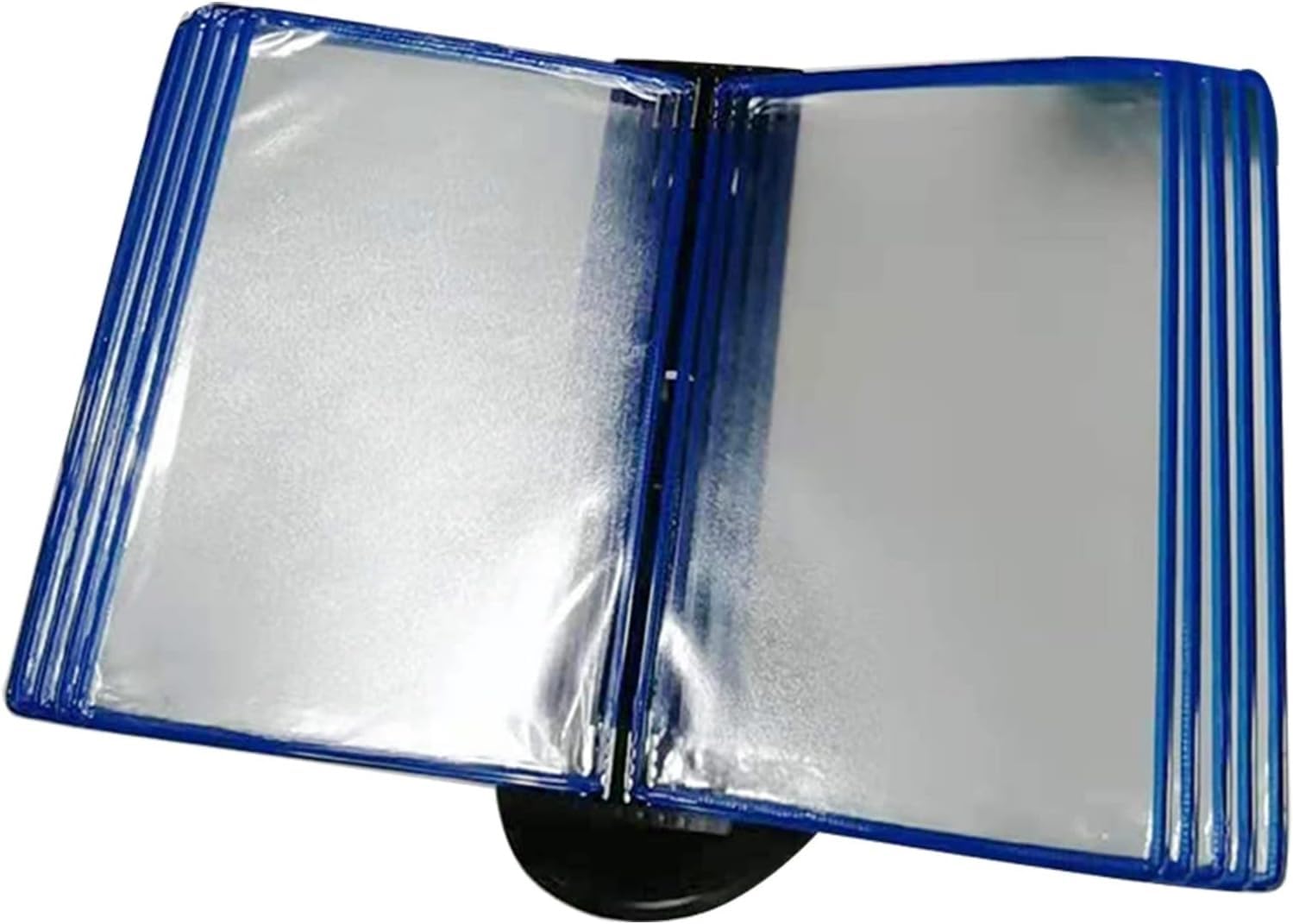 Folder Flip File Holder, Desktop Or Wall-Mounted Display Stand with Adjustable Tilt A4 10 Panels and 20 Panels File Pockets