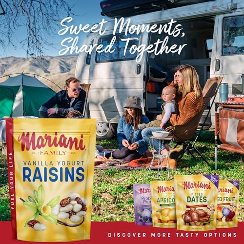Image of Mariani Vanilla Yogurt Covered Raisins 7oz Resealable Bag - Sweet & Creamy Snack, Real California Raisins, Kosher Certified, On-the-Go Treat, Gluten-Free, Non-GMO