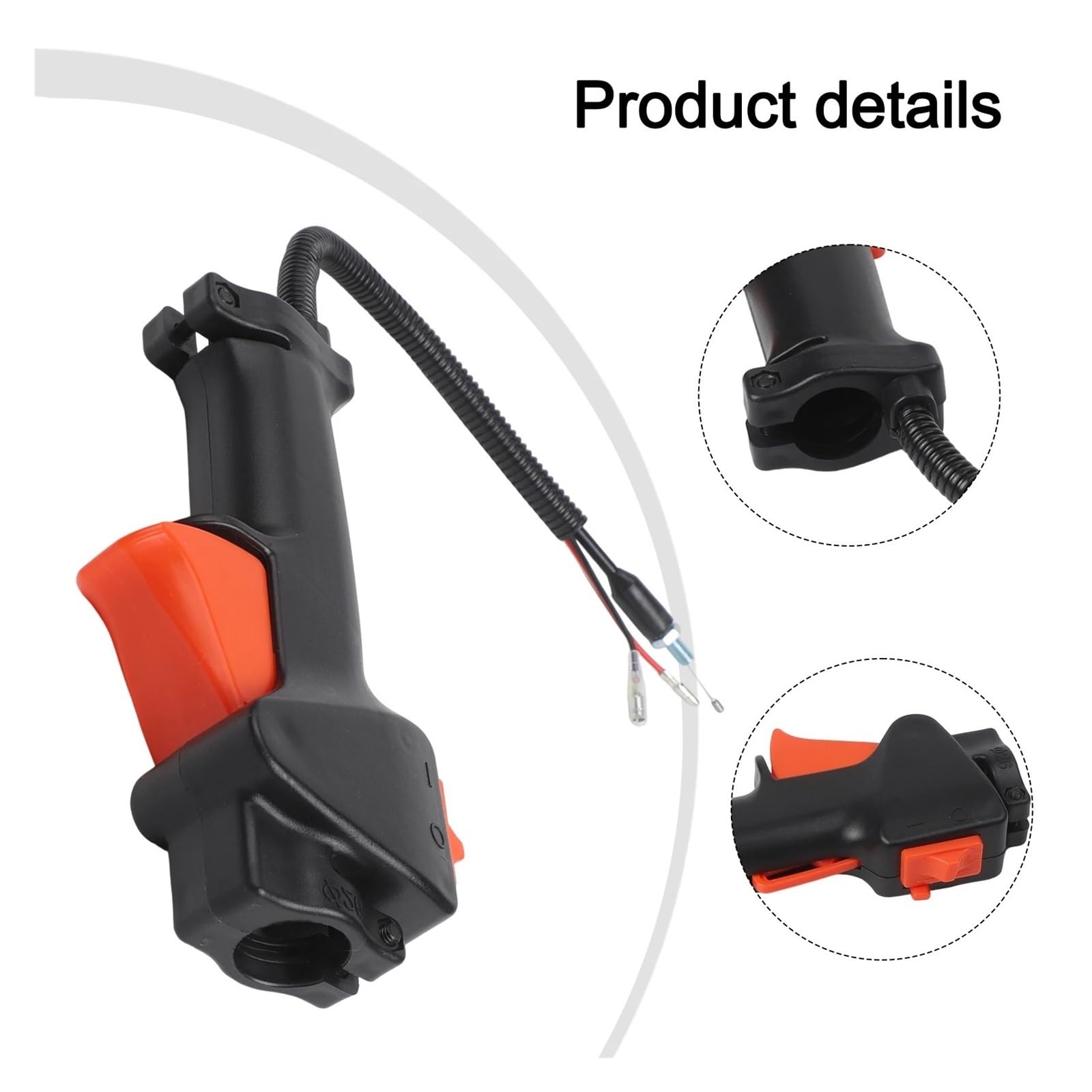 Gatillo de Acelerador con manija de 34 mm Compatible con Accesorios for desbrozadoras y cortacéspedes (Repuesto)