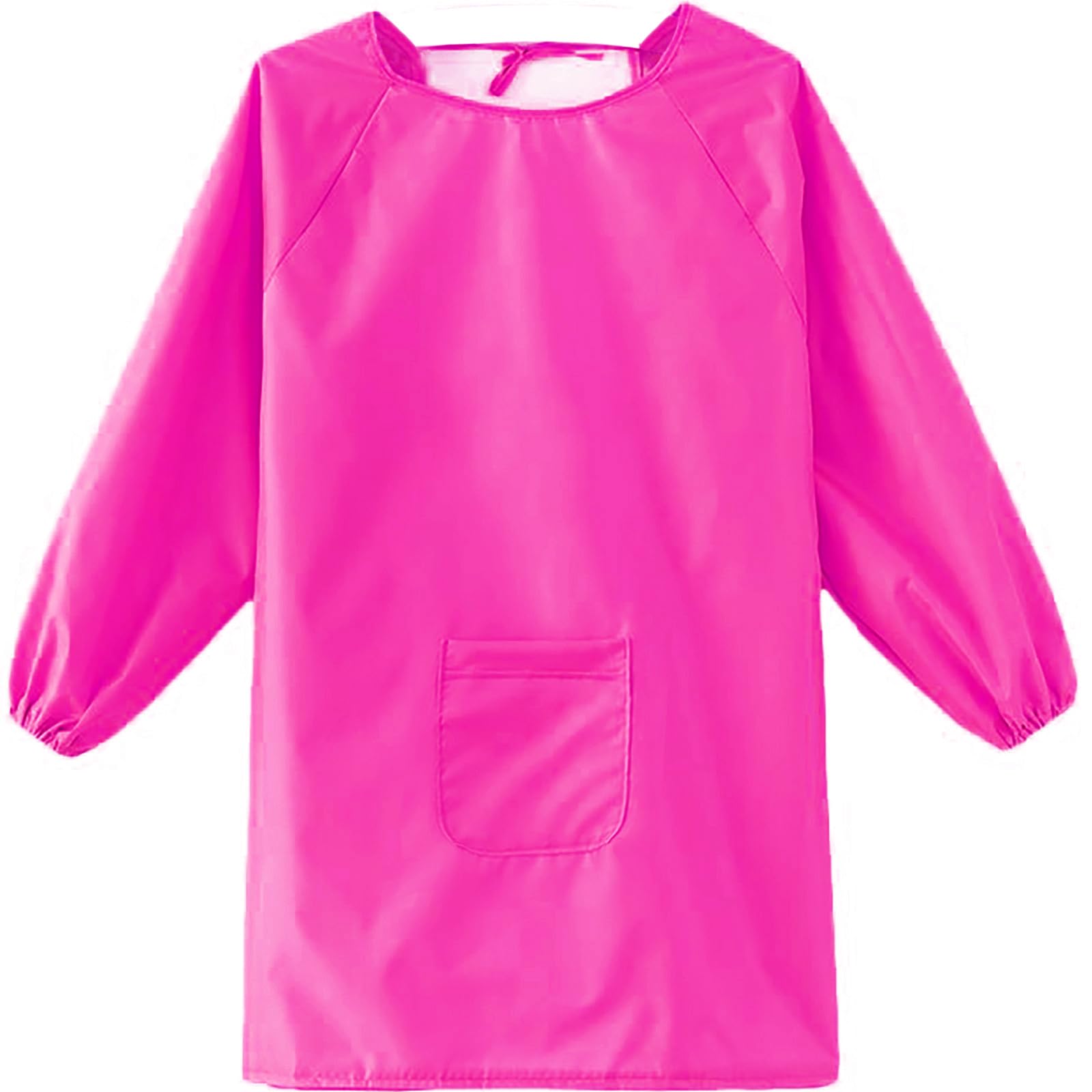 YeeHeen Art Smock Artist Painting Apron Waterproof Long Sleeve Smock with Pocket Rose Red XXXL