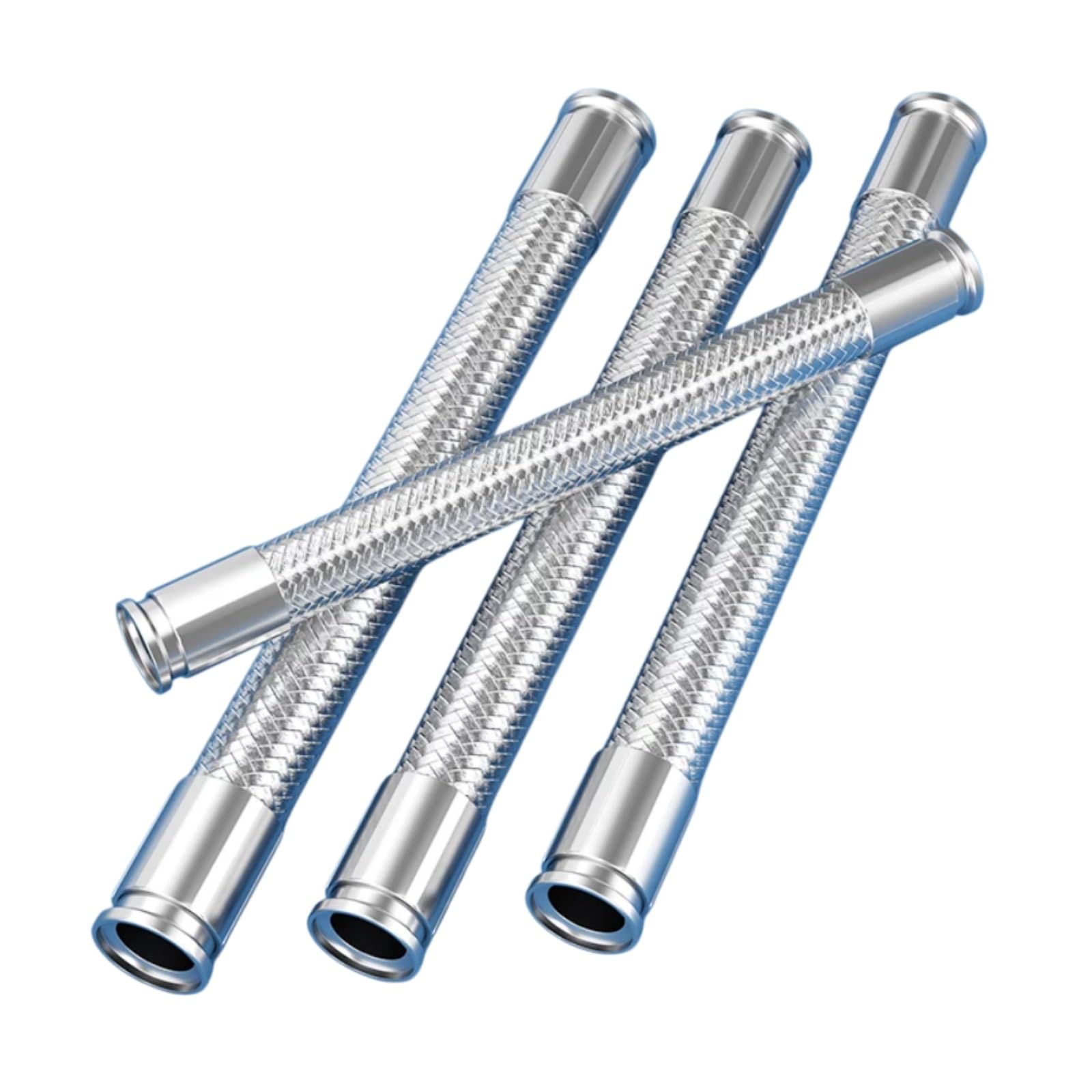 Purzen 77..5mm Tri-Clamp PTFE Metal Hose with 304 Stainless Steel Braid, Flexible PTFE Lined Hose for Fluid Transfer Equipment 51mmx55mm,80mm