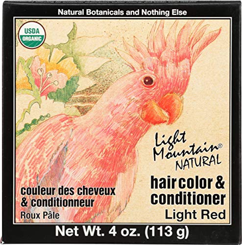 Light Mountain Henna Hair Color & Conditioner- Red Red - 4 Oz. - Powder