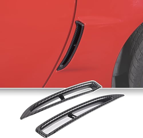 Cubierta de ventilación del guardabarros trasero para Chevy Corvette C6 2005-2013 (no compatible con base), marco de ala de salida de aire lateral