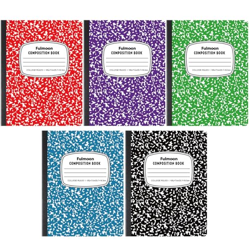 Carnets de composition marbrés Fulmoon 24,8x19,1 cm pour cahier de notes de bureau