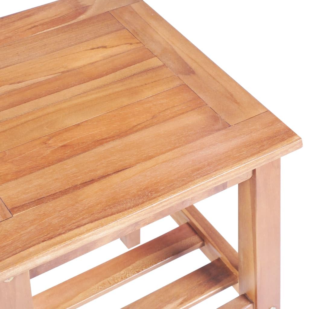 vidaXL Ensemble de Bistro de Jardin 3 pcs Teck Solide, Ensemble d'extérieur, Meuble d'extérieur, Tables et chaises, mobilier d'extérieur