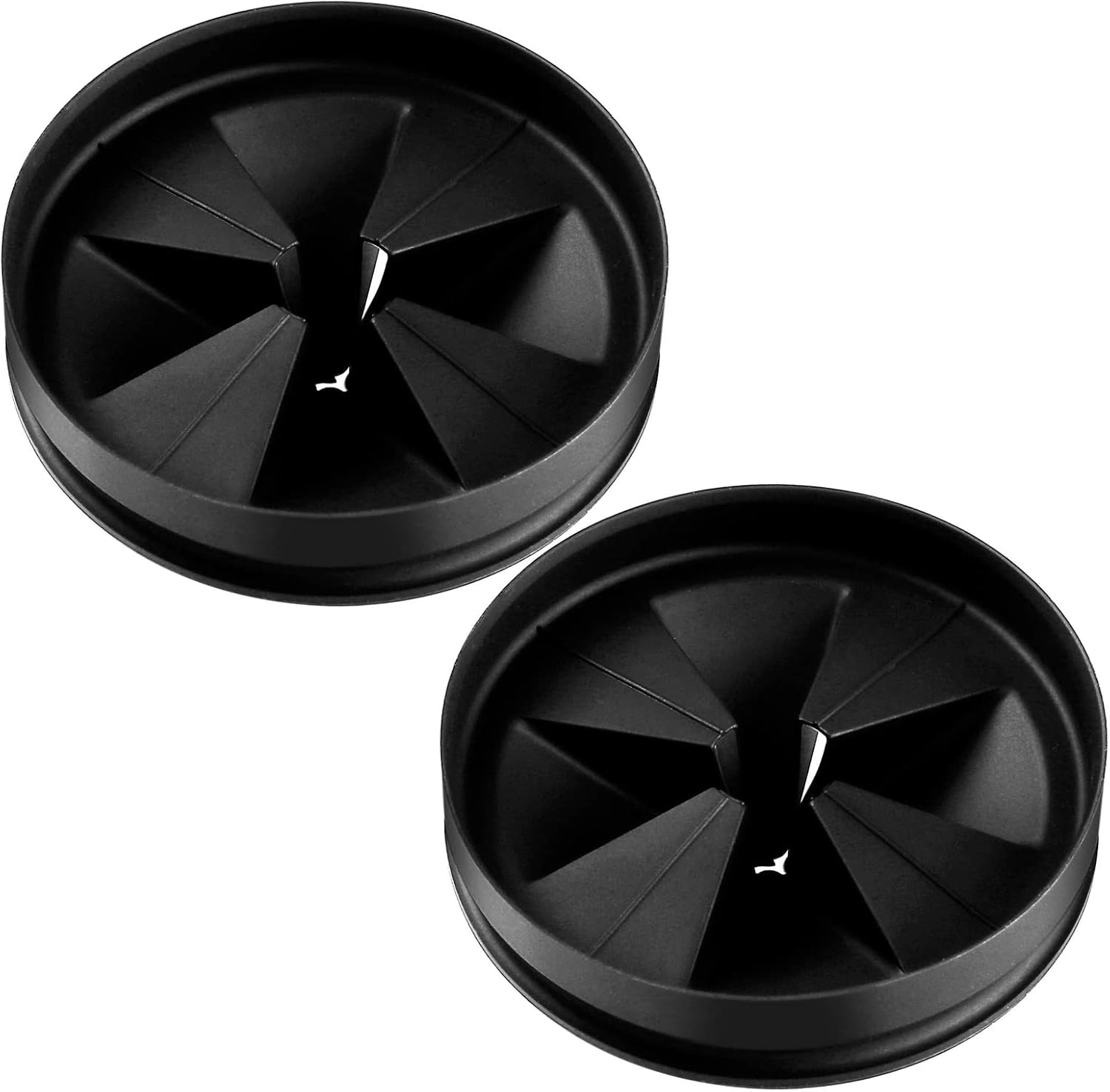 Sink Baffle QCB-AM, Replacement for Evolution Series, Garbage Disposal Splash Guards, Quite Collar, Drain Plugs, Disposer Accessories 3.25Inch (Deep Black(2pcs))