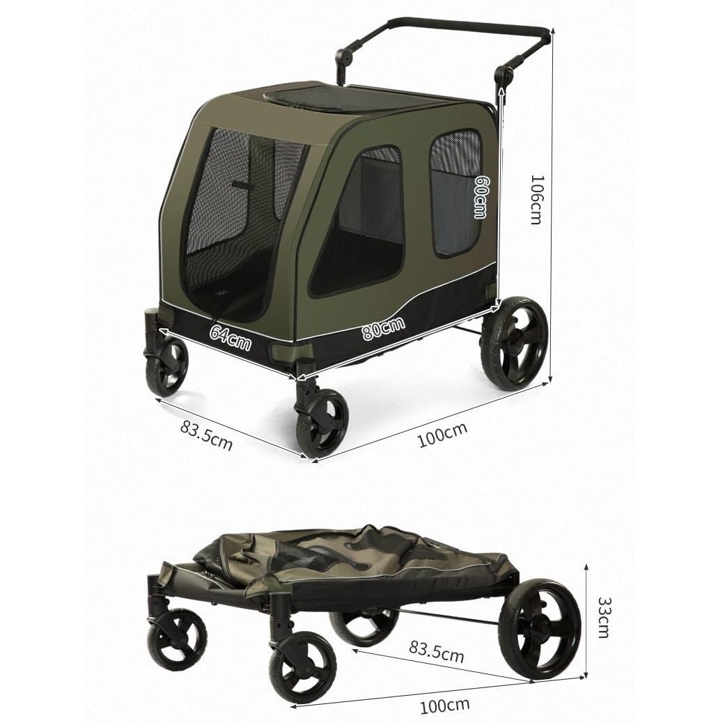 Cat Litter Box Medium and Large Dog Pet Stroller, Carbon Steel Cat, Outdoor Scooter