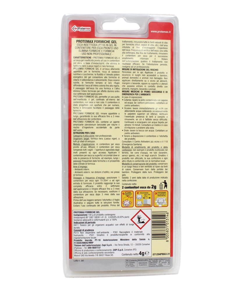 Trampa para hormigas de dos piezas. PROTEMAX
