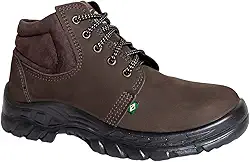 BOTA DE SEGURANÇA ECOSAFETY PS136-AB BICO DE AÇO COURO NOBUCK CAFÉ C.A 8796 Tamanho:41