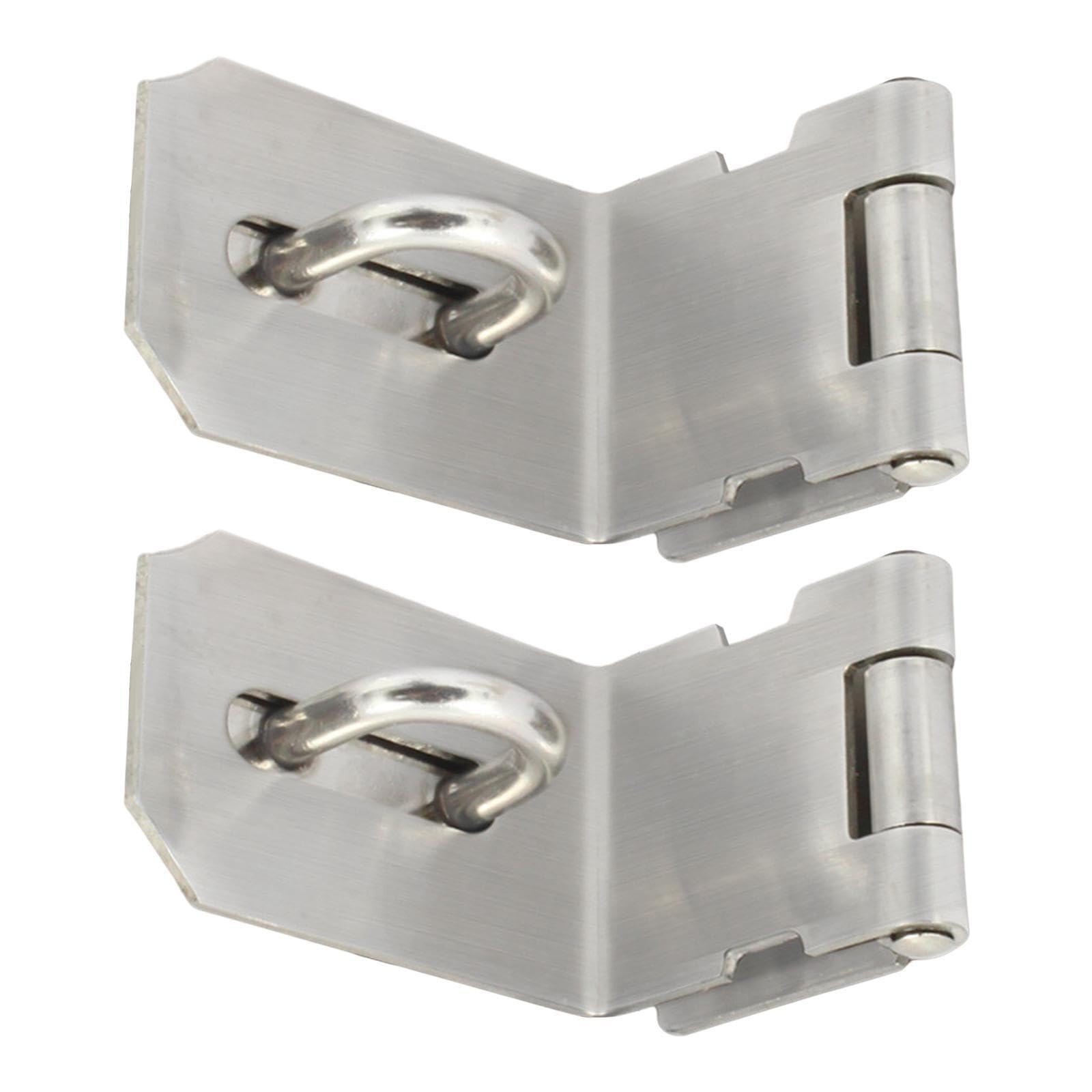 PUXZYAX Heavy Duty Hasp Latch Door Locks Provide Durable Solution for Cabinets Offering Attractive and Reliable Security Privacy Padlock Latch Hasp 90 Degree