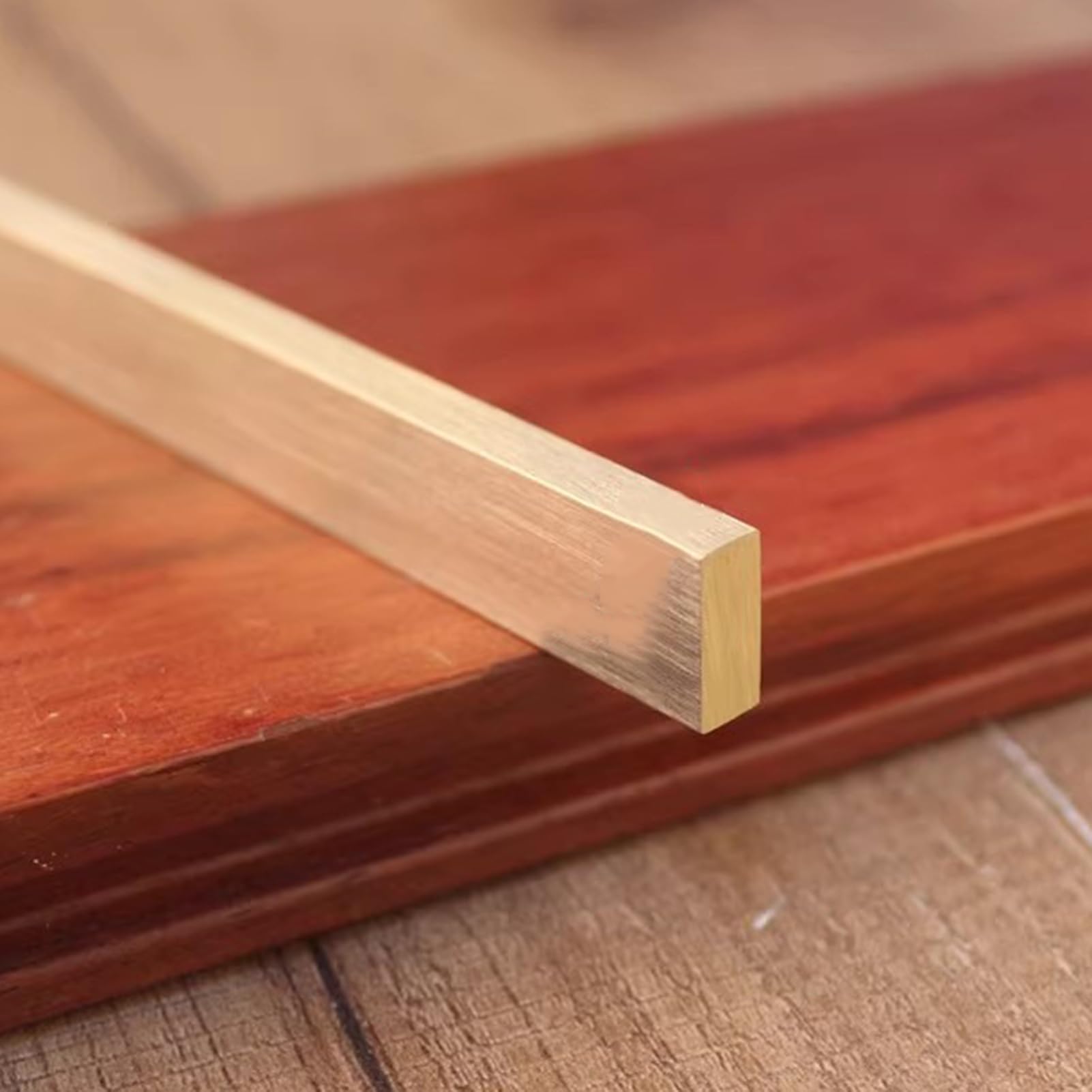 Bodenübergangsleiste, Messing-Übergangsleistenrampen for Holzböden, glatte Türübergangsleiste for Verbinden von Lücken, dekorative Schwellenkanten, Trennwand-Finish for Laminat(5x10mm)