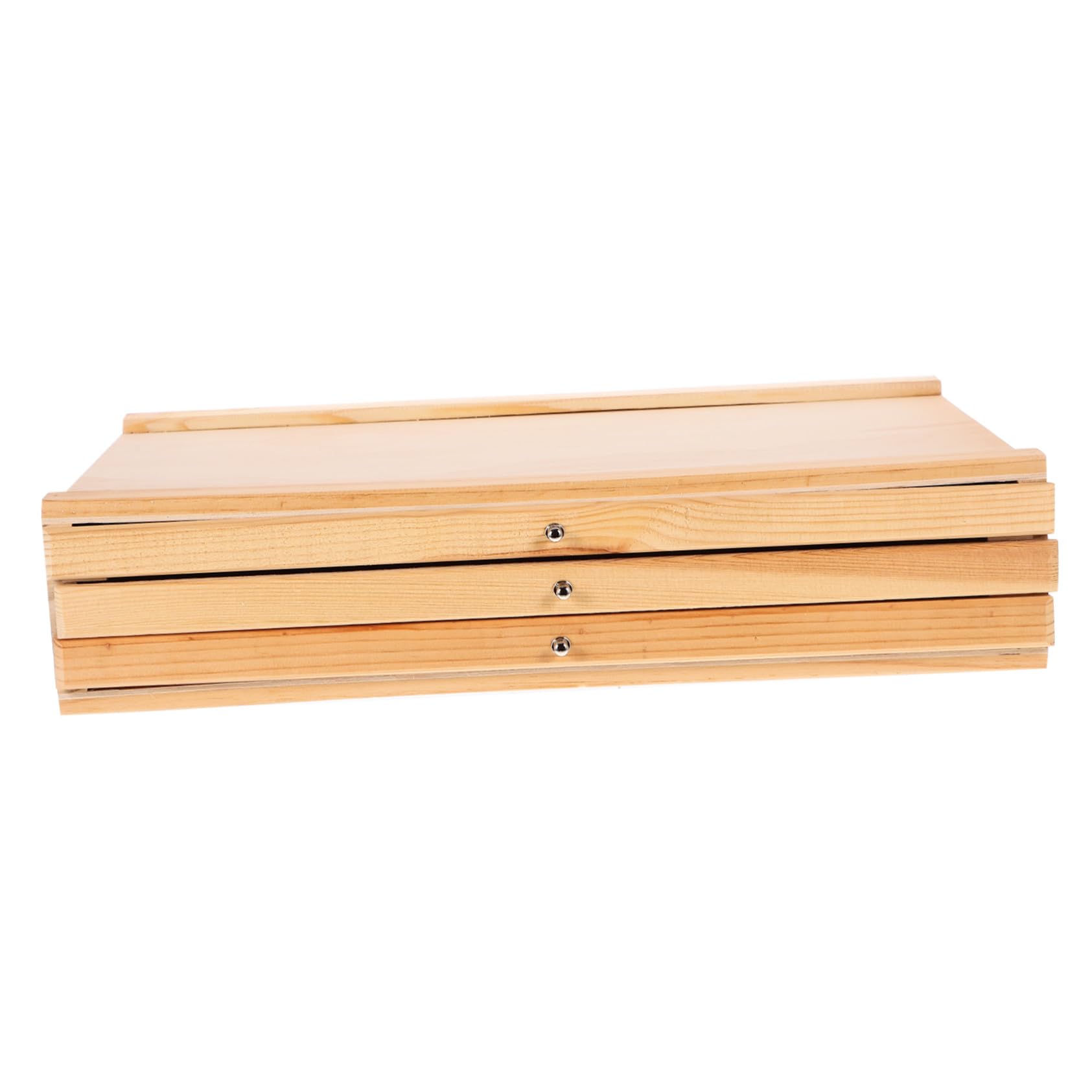 LIFKOME Holz Stiftehalter Schublade Pinselhalter Aus Robustem Kunststoffrahmen Dreilagiger Schreibtisch Organizer Für Künstler Zeichenutensilien Schreibbedarf