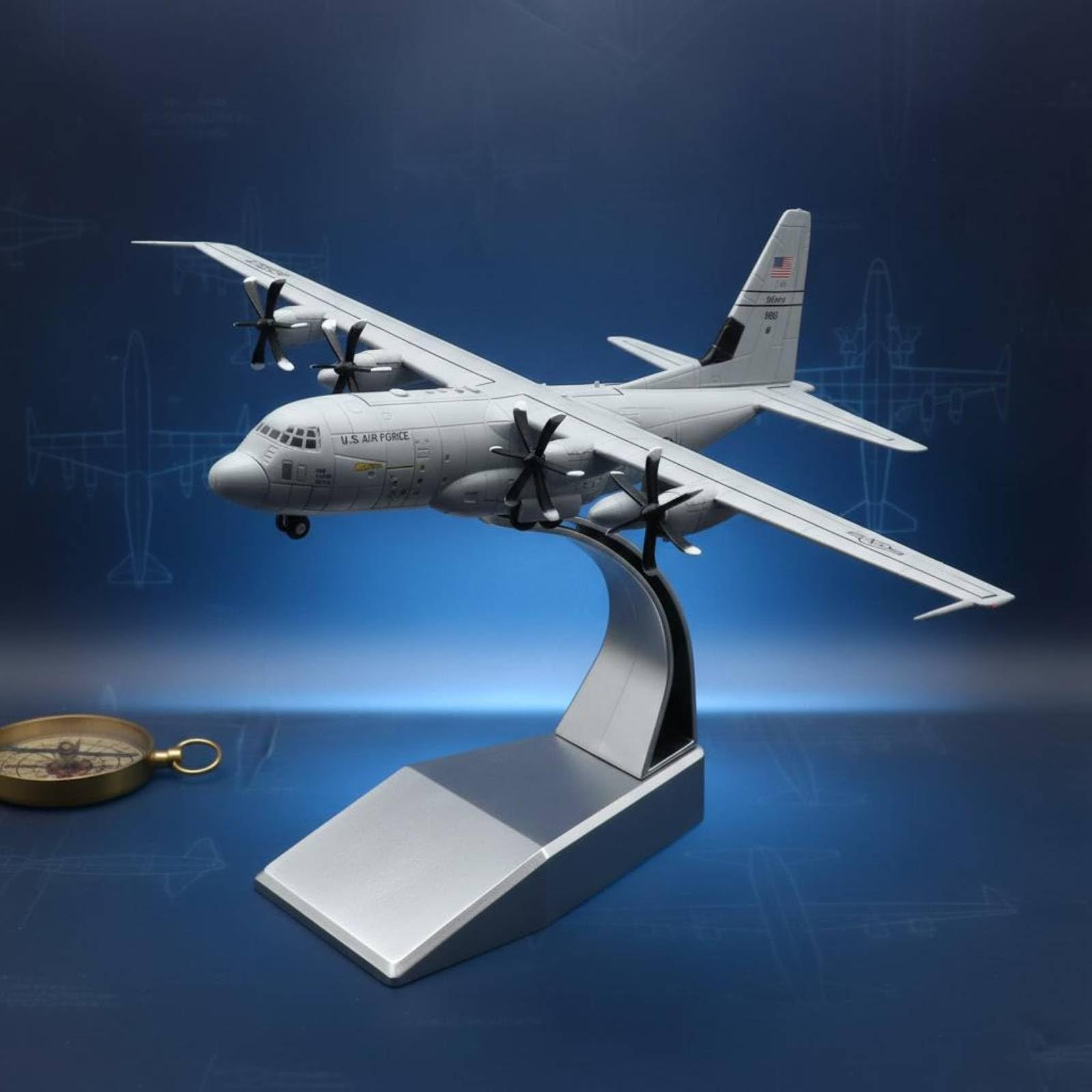 Qianly Modellino C-130J Super Aereo da Trasporto Tattico Statico modellino130J 1:200 Regalo Perfetto Modello Giant:200 per Appassionati di Aviazione