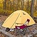 KAZOO Waterproof Backpacking Tent 2/3 Person Lightweight Camping Tents 2/3 People Hiking Tents Aluminum Frame Double Layer (3P Yellow)