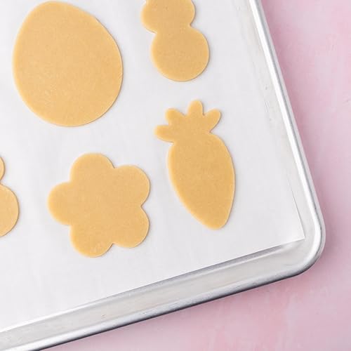 Miniatura 3 de Cookie Cutter Kingdom, Juego de 4 cortadores de galletas de Pascua, conejo, zanahoria, flor, huevo, cortadores de galletas de primavera, molde para