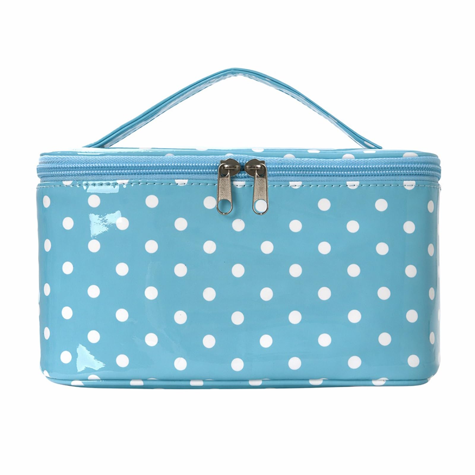 Damski PU Polka-Dot Boho Tote organizer duża pojemność (srebrny)