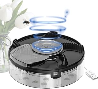 Fly Catcher Device, Automatic Flycatcher Fly Trap Tool, Electric Silent Rotary Fly Trap, Multifunctional USB Charging Fly Control Catcher, Portable Outdoor Fly Traps for Home
