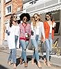 VIISHOW Women Long Sleeve Button Down V Neck Light... #5