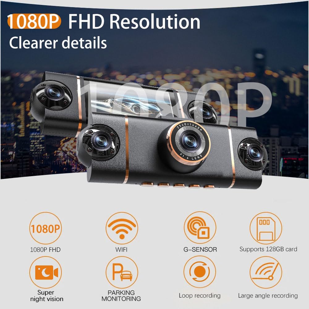 Dash Cam Anteriore e Posteriore 1080P Full HD Dual Dash Camera in Macchina Camera del Dashboard per Honda Civic CR-V Jazz ZR-V