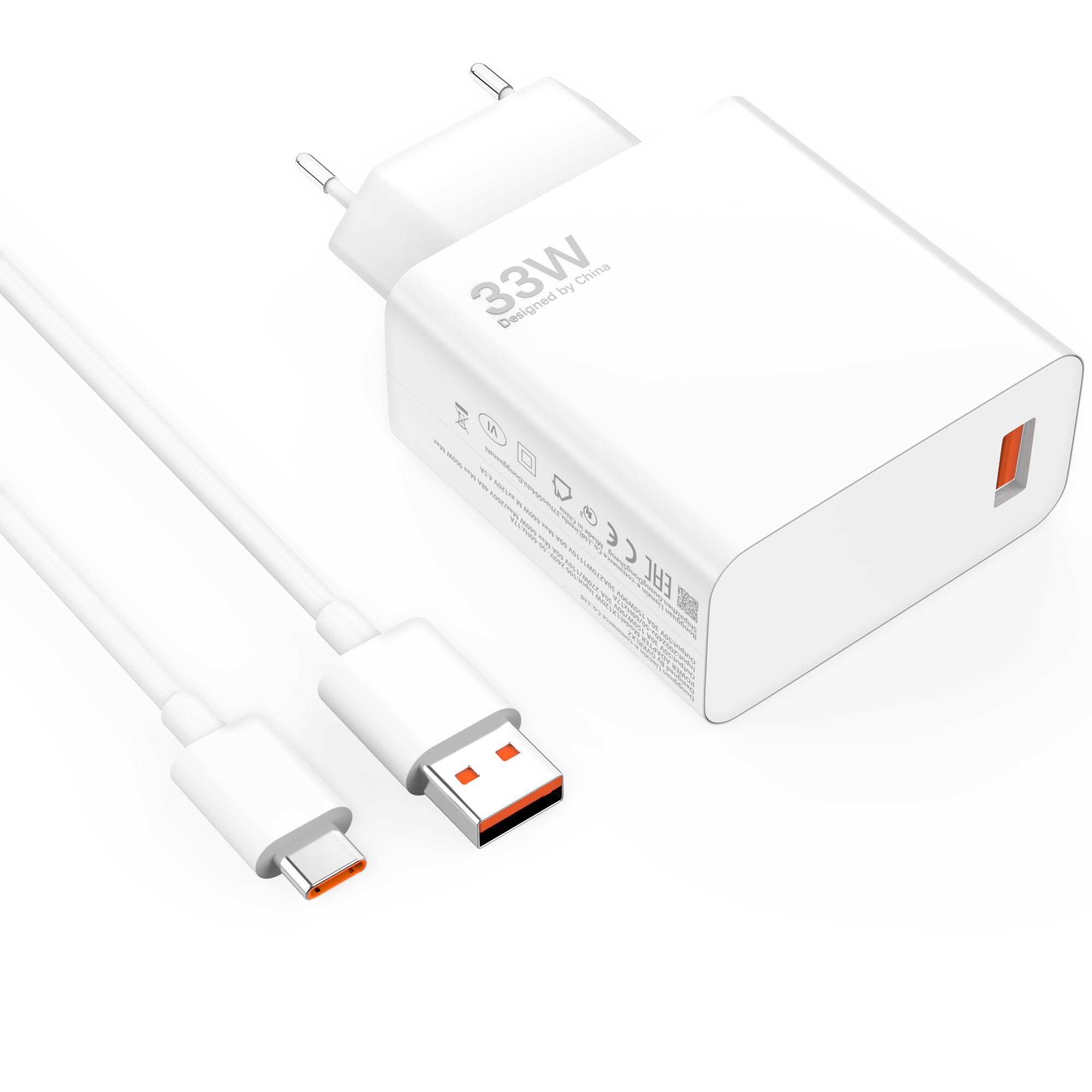 33W USB C Ladegerät Ladekabel für Xiaomi Redmi 17C 15C 14C 13C 15a A7 Pro A5, Fast Charger für Xiaomi 13 12 11 10 Lite 5G 10T Pro 10S Redmi Note 15 14 13 5G 12 12s 11 Poco C85 C81 C75 X6 X5 M7 M6 M5