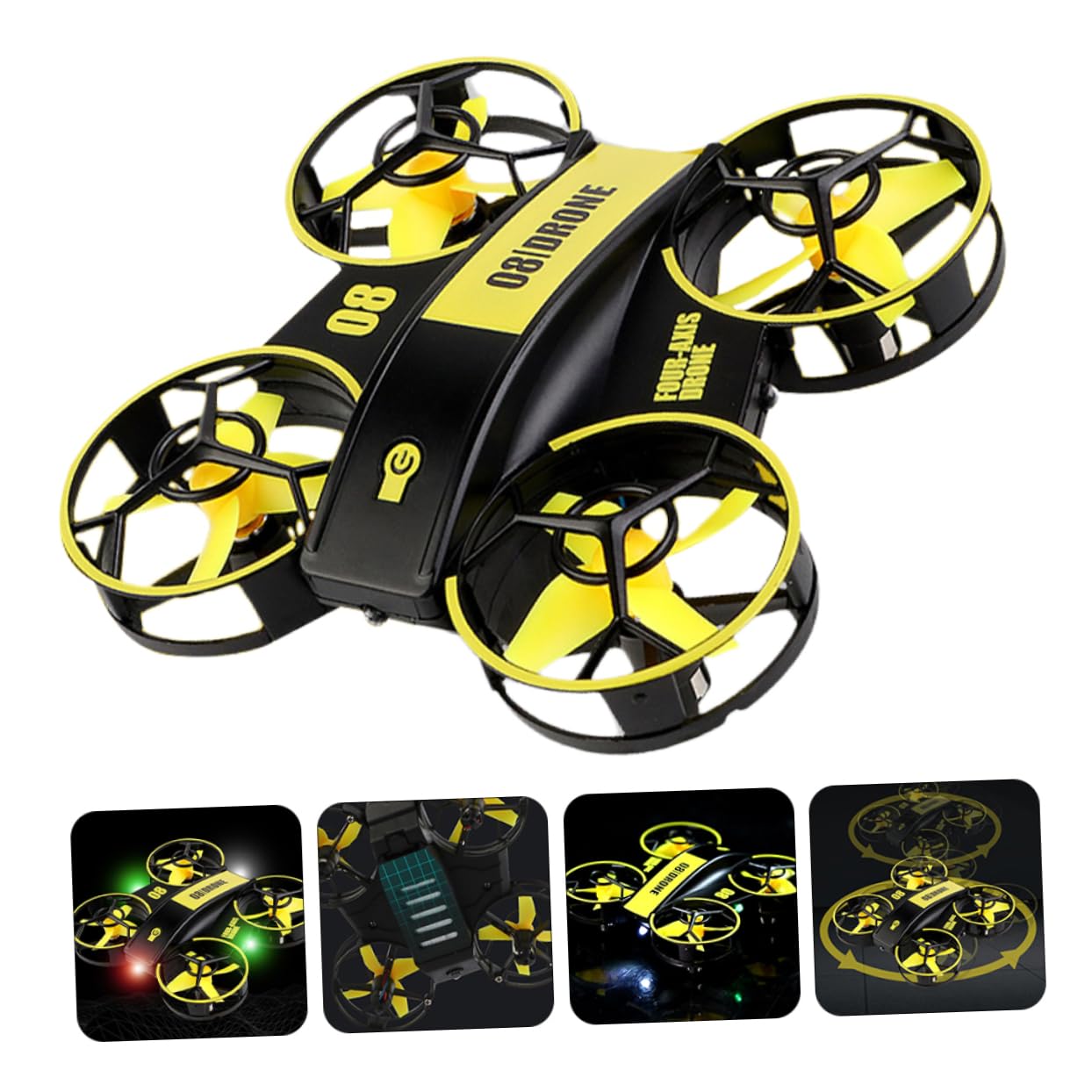 Mini Quadcopter z Wbudowanym Światłem Led Zdalnie Sterowany Dron z Funkcją Utrzymywania Idealny Dla Początkujących Zabawka Do Latania Dorosłych