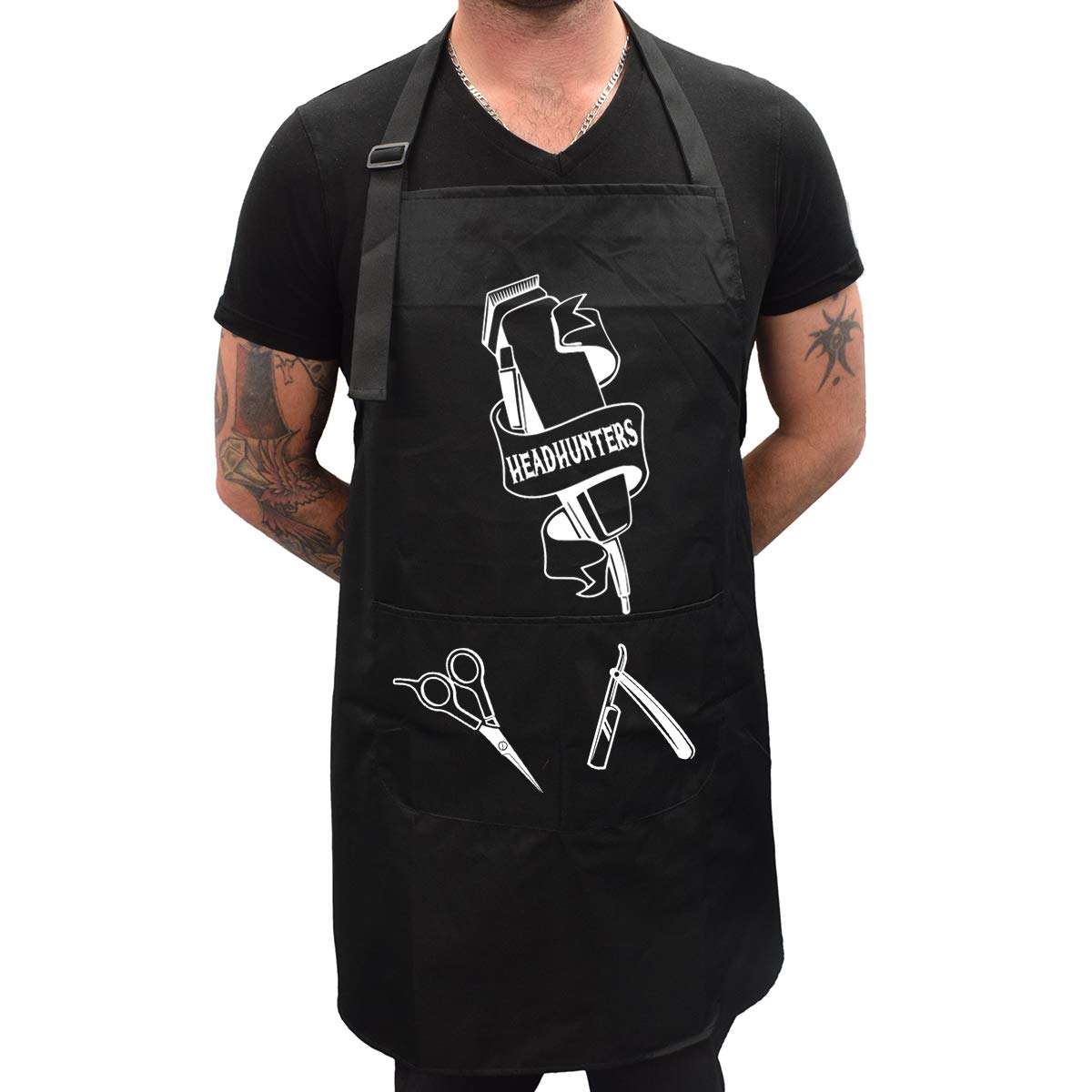 GTR Prestige GiftwarePersonalised Name Protective Black Apron for Barbers Hairdressers XAPN030