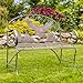 Zaer Ltd. International Classic Iron Garden Bench with Nature Scenery (Flying Eagle Backrest in Bronze)