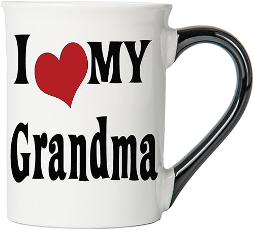 Cottage Creek Taza de café con texto en inglés "I Love My Grandum", taza de café de 16 onzas para abuela, regalos de cumpleaños para mujeres,