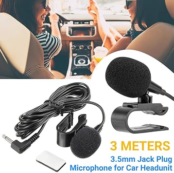 Replacement Microphone Mic Car Stereo Radio Bluetooth 3.5mm jack Sony 3m