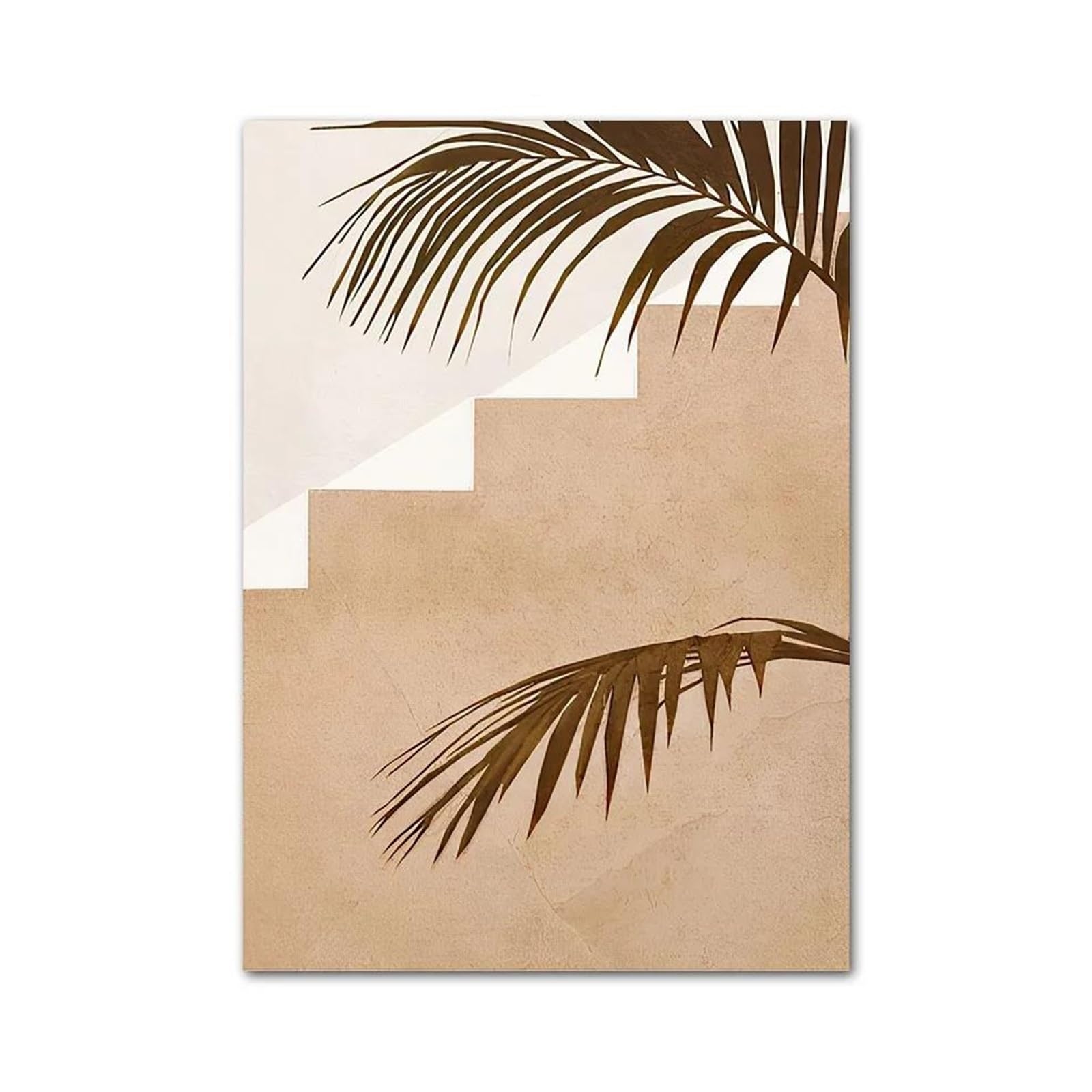 Affiche toile vase palmier monstera bohème 30x40cm pour décoration murale
