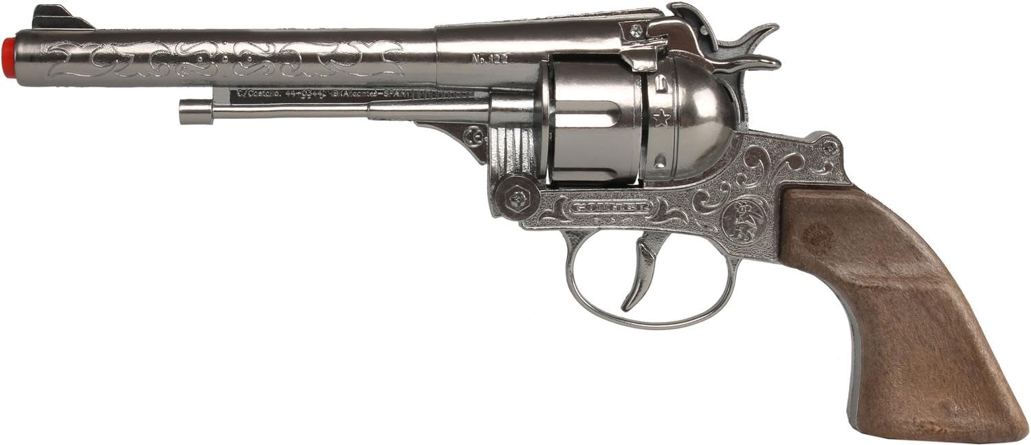 Gonher 122/0 - Revolver Peco 12-Schuss Zink Antik, mit Langlauf