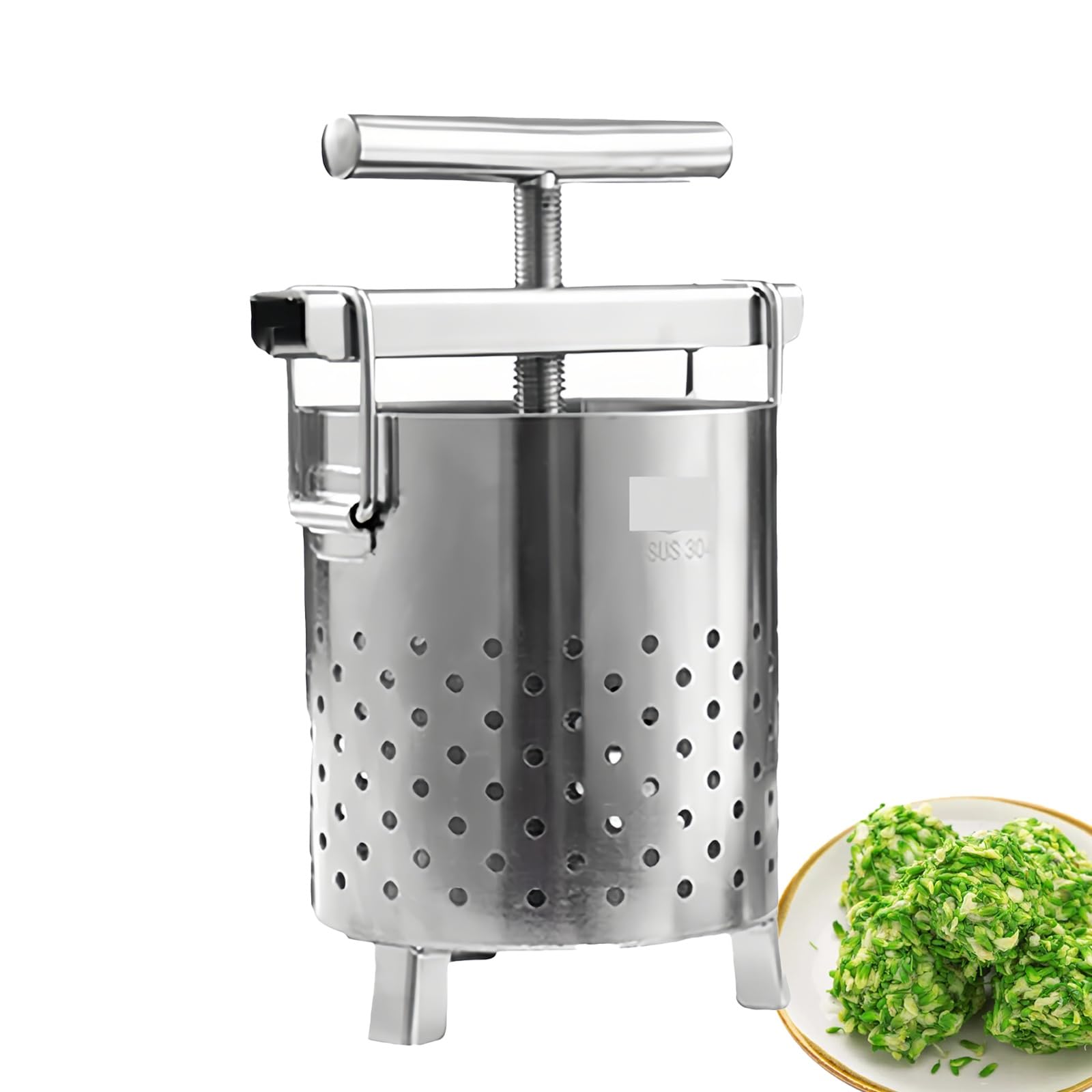 YXFAZPP Manual Juicer Press, Stainless Steel Vegetable Squeezer with Filter Bag, Dewatering Machine for Home and Commercial Use, Efficient Filling and Wringing