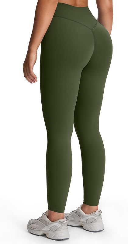 Aoxjox Metamorph Mid-Rise Leggings 27" (Olive Green, Large) image 2