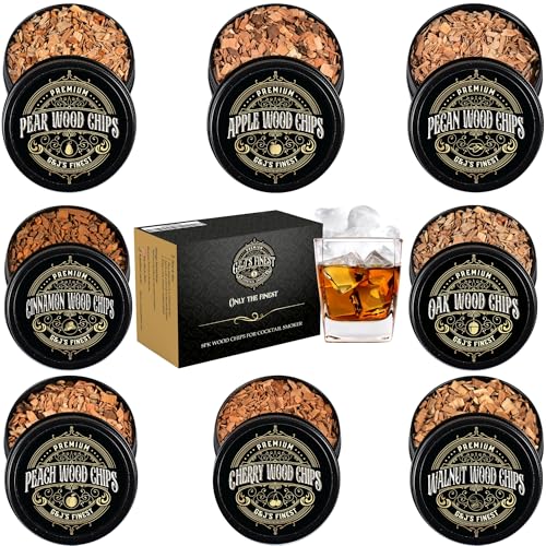 Wood Chips for Cocktail Smoker 8-Pack