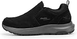 FitVille Men's Wide Slip on Shoes for Men Hiking Loafers Go Walking Shoes Trekking Trails Sneakers with Arch Support