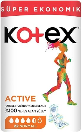 Kotex Ultra Active Normal, 22li S per Ekonomik Paket Hijyenik Ped