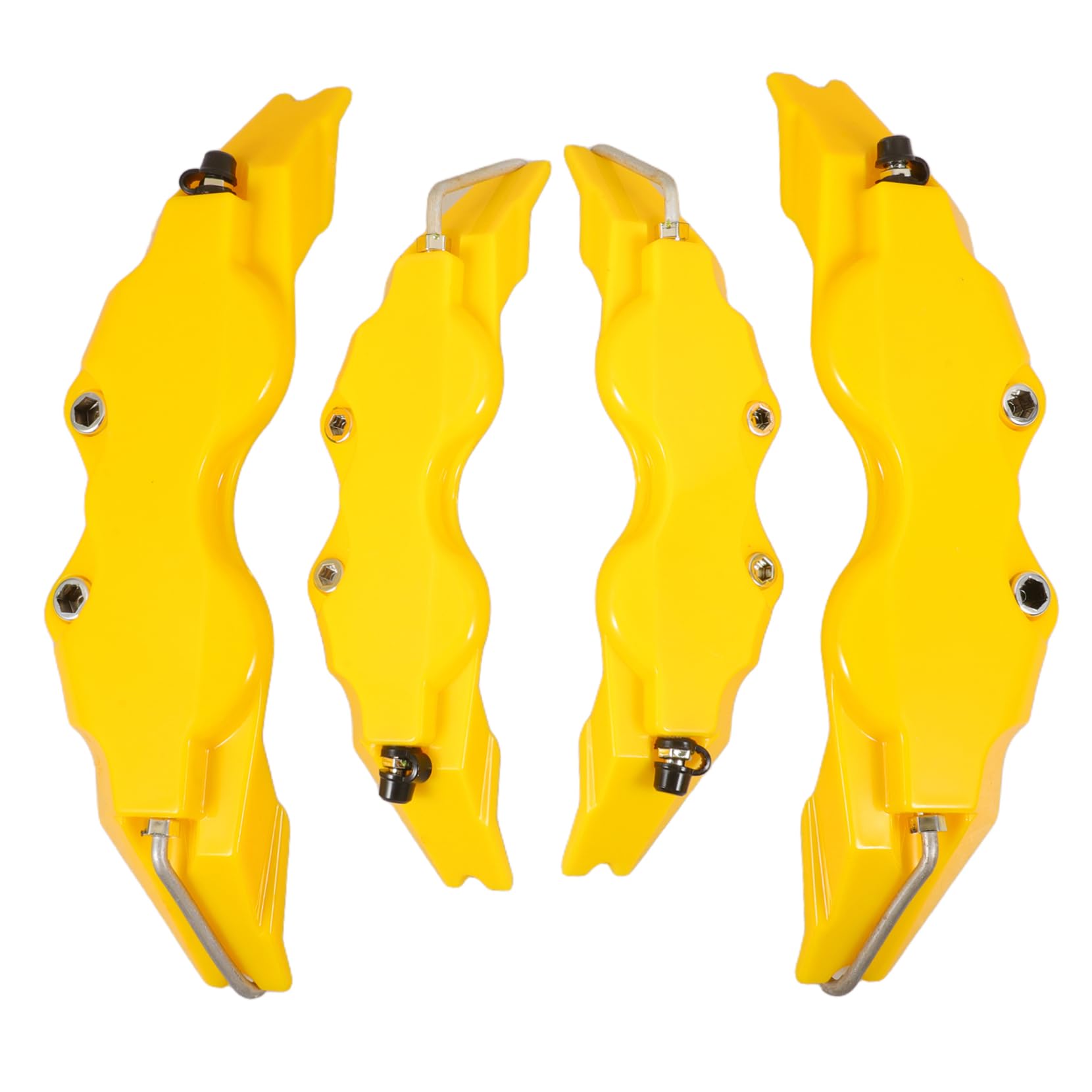 ABOOFAN Set 2 Copri Pinze Freni Gialli in Abs Stile 3d per Copertura Pinza Freno Anteriore e Posteriore Compatibili Ampia Installazione Facile per Auto