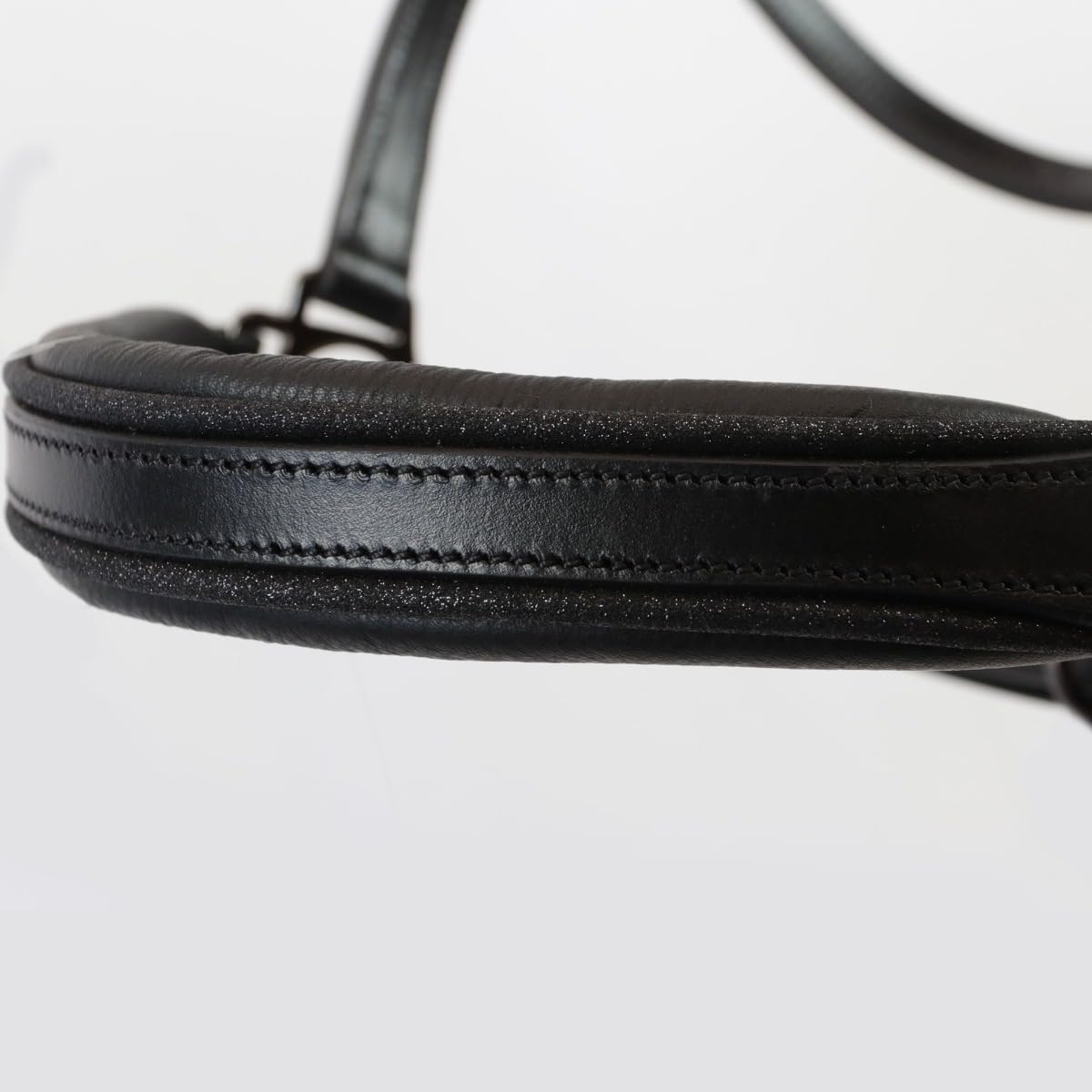 Cavezza Cuoio Equityum SuperSoft Glitter, Comfort e Stile Italiano, Materiali Innovativi, Design Elegante, Dettagli Raffinati per Cavalieri Esigenti (Nero, Cob)