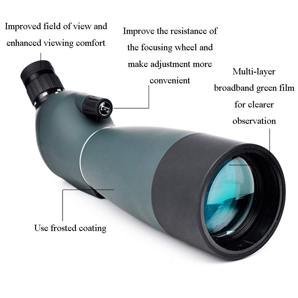 Telescopio monoculare, cannocchiale monoculare Impermeabile monoculare con Clip Porta Telefono per Birdwatching Escursionismo Pesca all'aperto Sportivo e Concerto