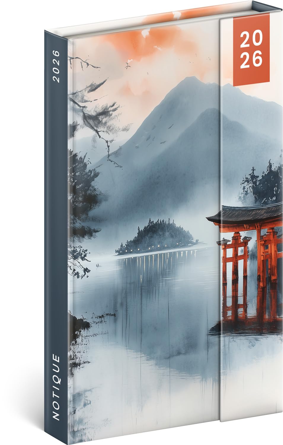 NOTIQUE Pocket Calendar 2026 Approx. A5 - Premium Weekly Planner with Magnetic Closure, 144 Pages Appointment Calendar, Hardcover Book Calendar with Monthly Overview, Diary (Japan)