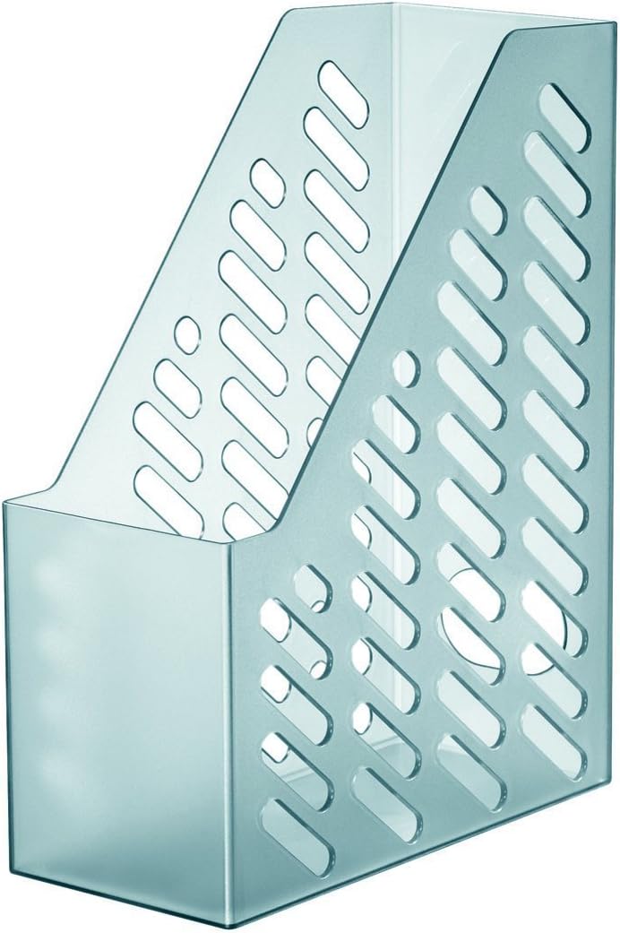 Han Brillant XXL 115 x 248 x 145/ 320mm A4 - C4 Size Magazine File with Label - Translucent Grey