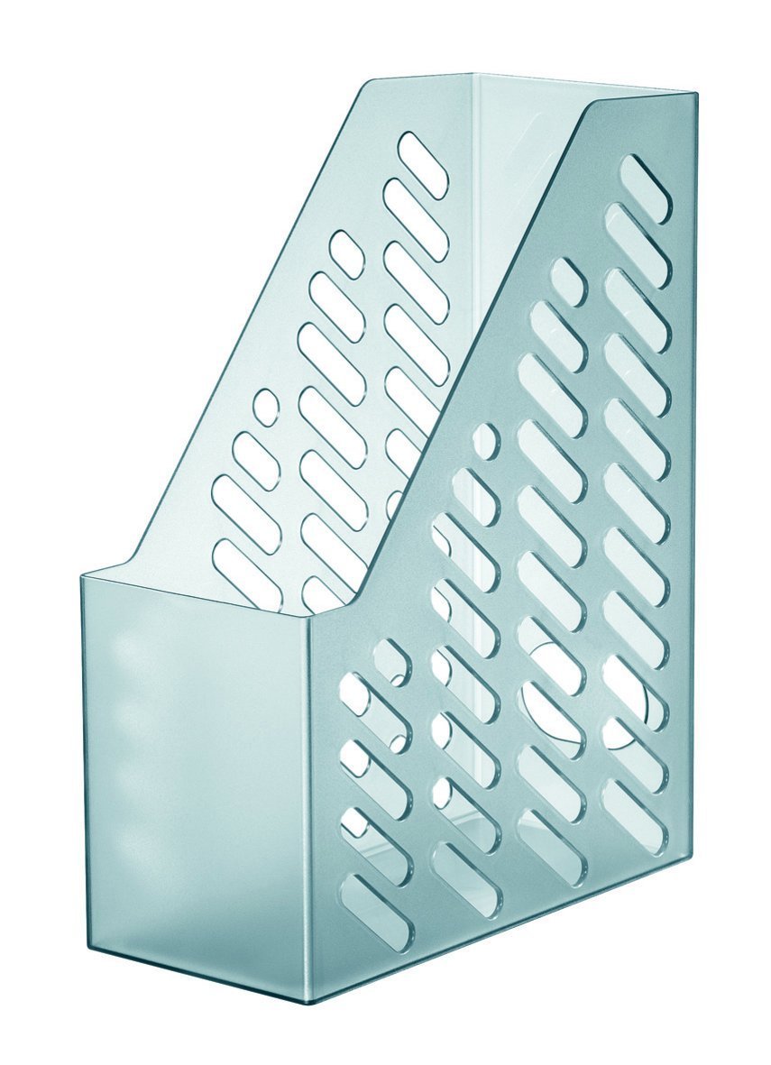 Han Brillant XXL 115 x 248 x 145/ 320mm A4 - C4 Size Magazine File with Label - Translucent Grey
