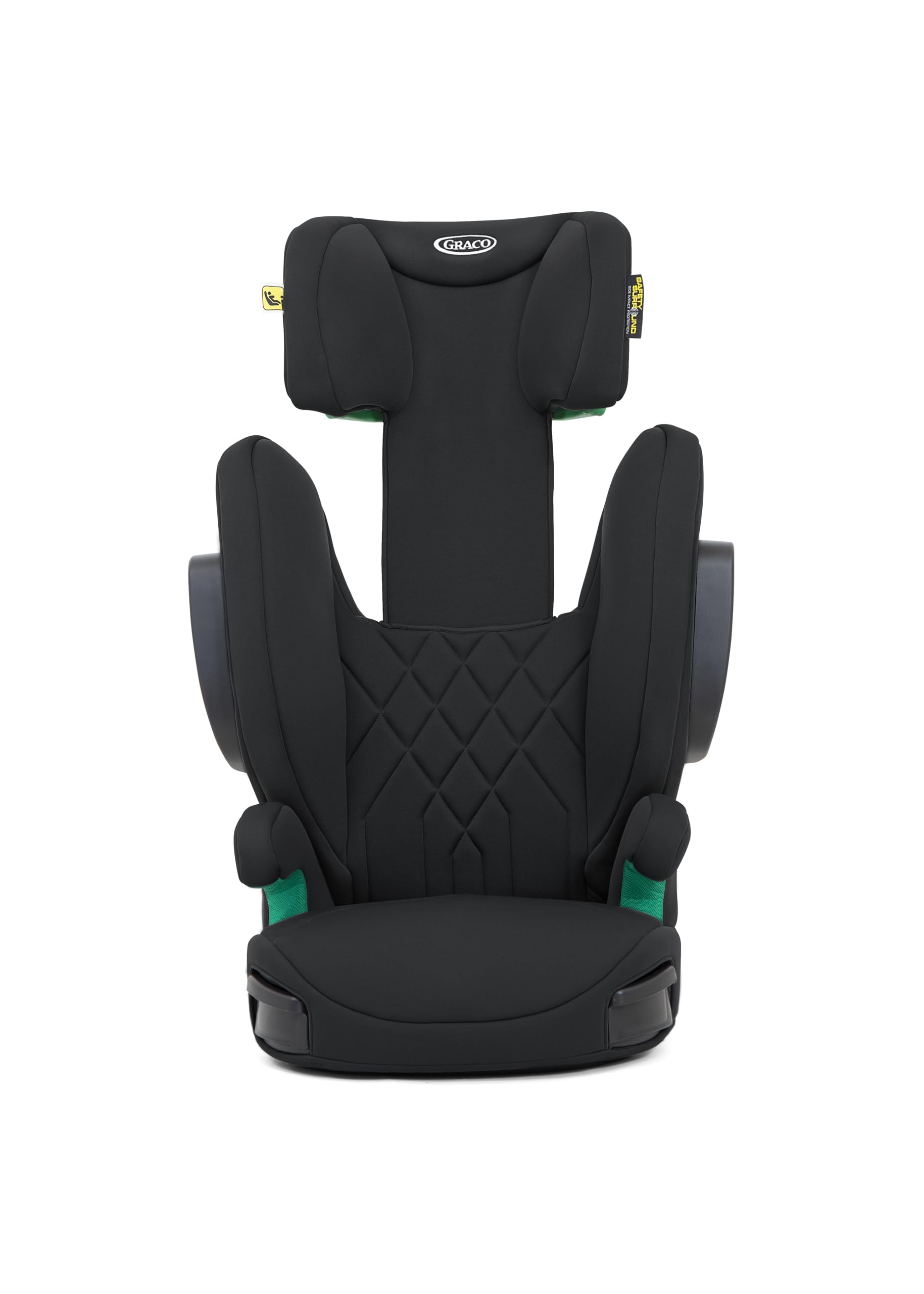 Graco - EverSure™ i-Size R129 Elevador con respaldo, de 100 a 150 cm (3,5 a 12 años aprox.), aprobación de la ADAC con calificación de 4 estrellas, ligero solo 5 kg, color Black