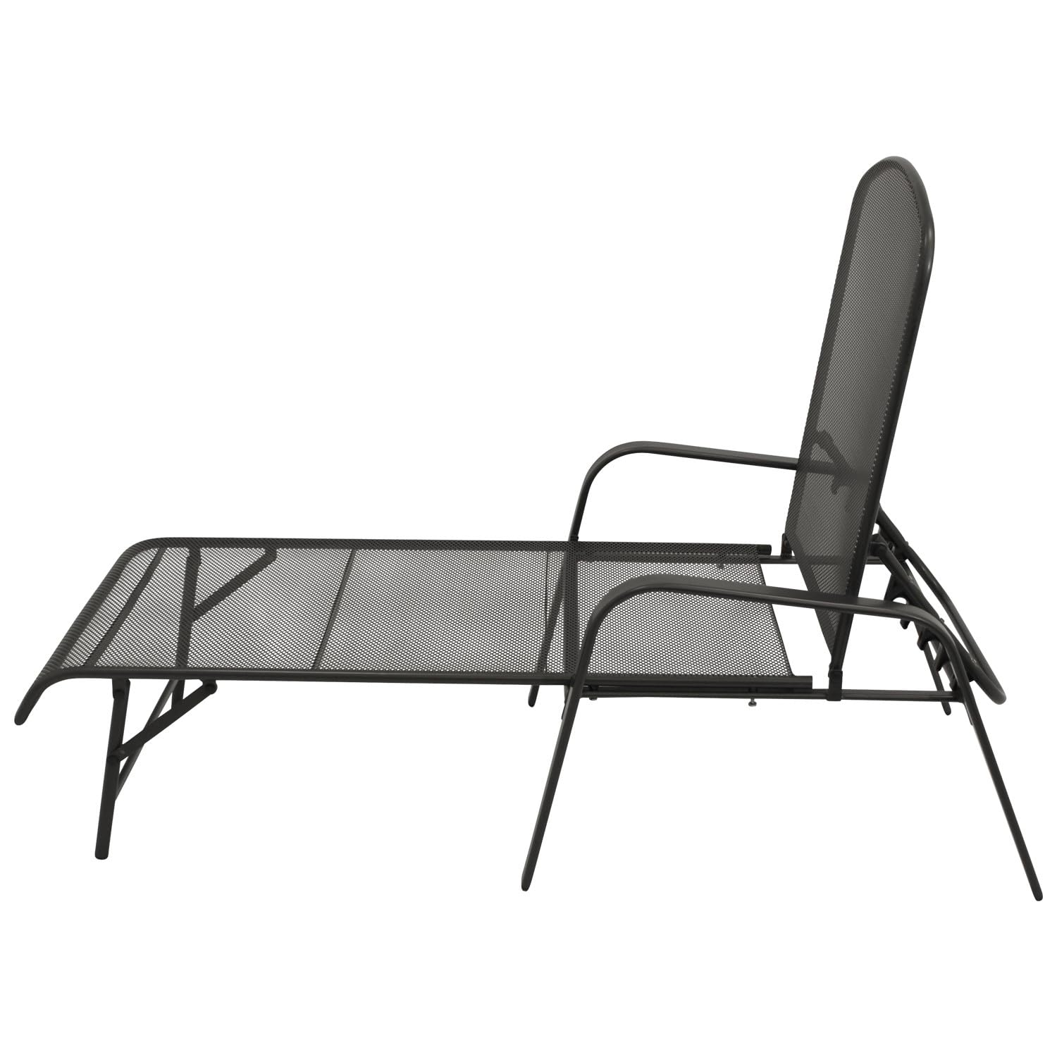 DEGAMO Gartenliege Sonnenliege Classic, Stahlgestell, Liegefläche aus Streckmetall, Farbe anthrazit, Outdoor