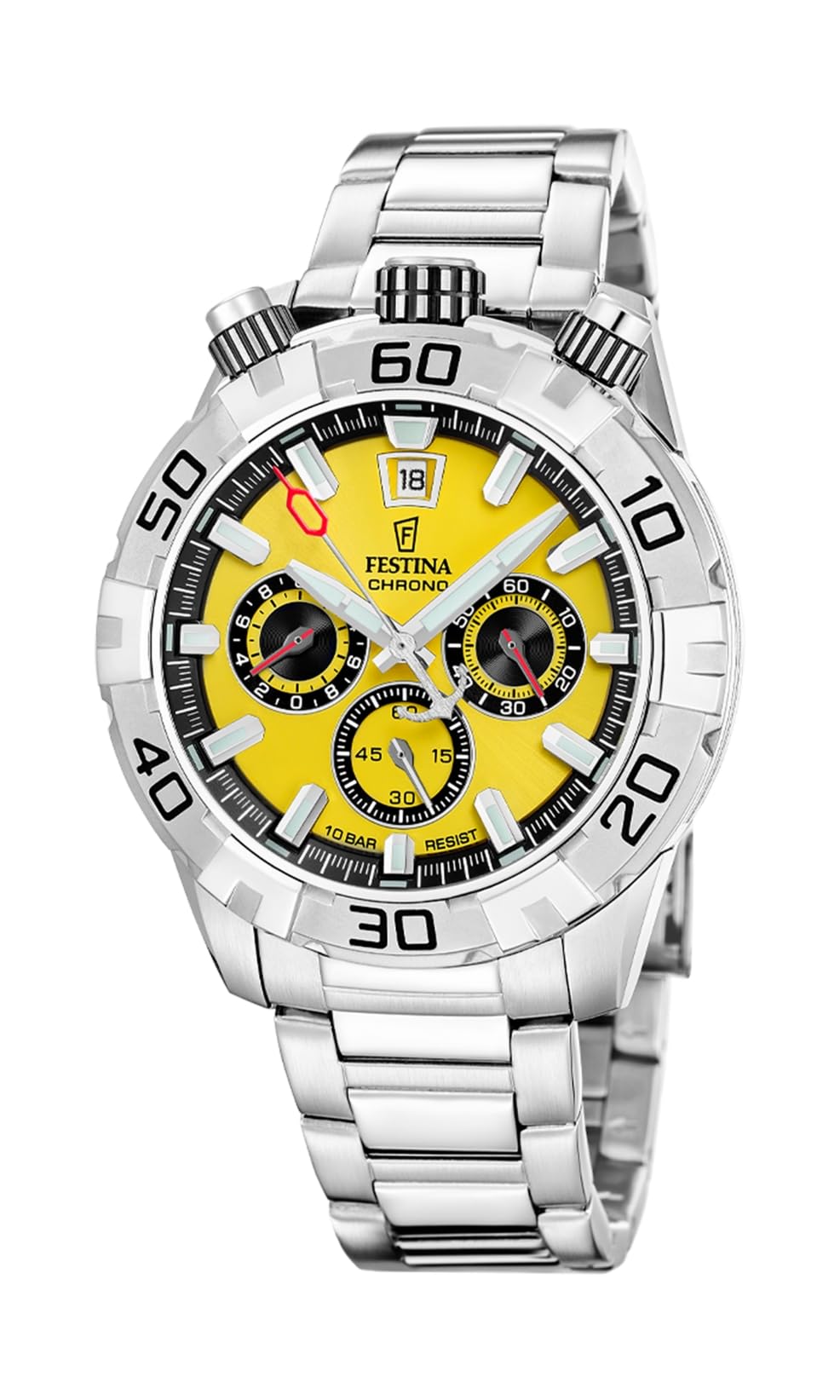 Festina Mens Chronograph Stainless Steel Watch with Steel Bracelet F20743/4