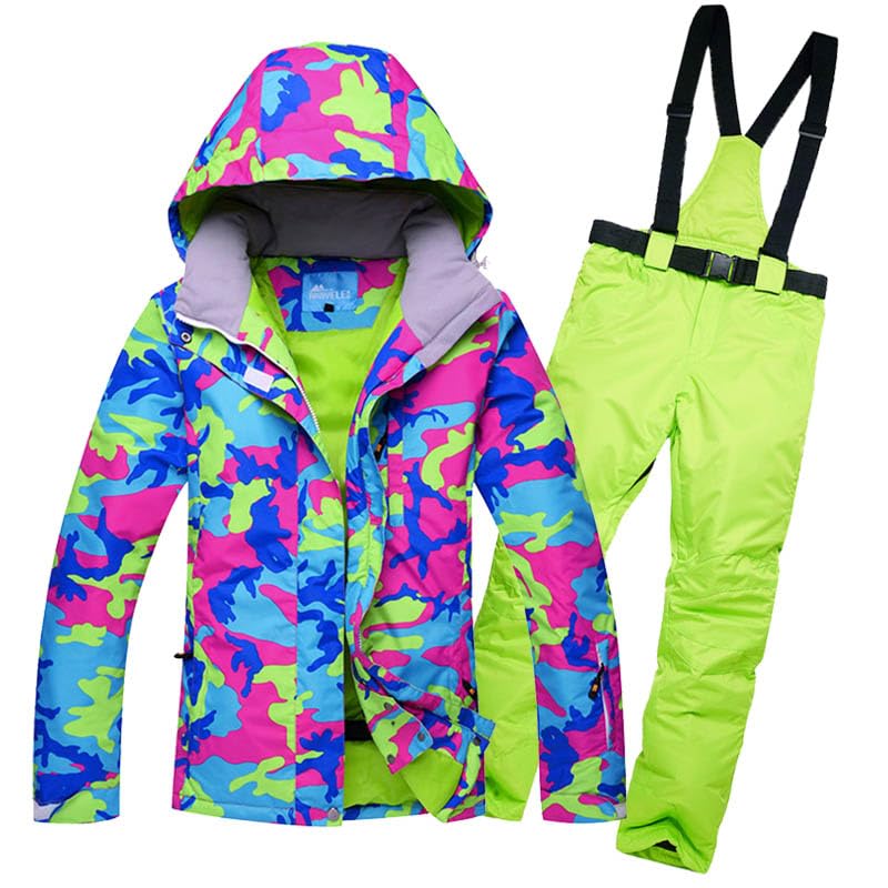 Conjunto De Chaquetas Y Pantalones De Esquí,Traje Mujer chaquetas de nieve ladies traje esquí conjuntos hembra ropa snowboard vestidos deportes al aire libre pantalón(8,M)